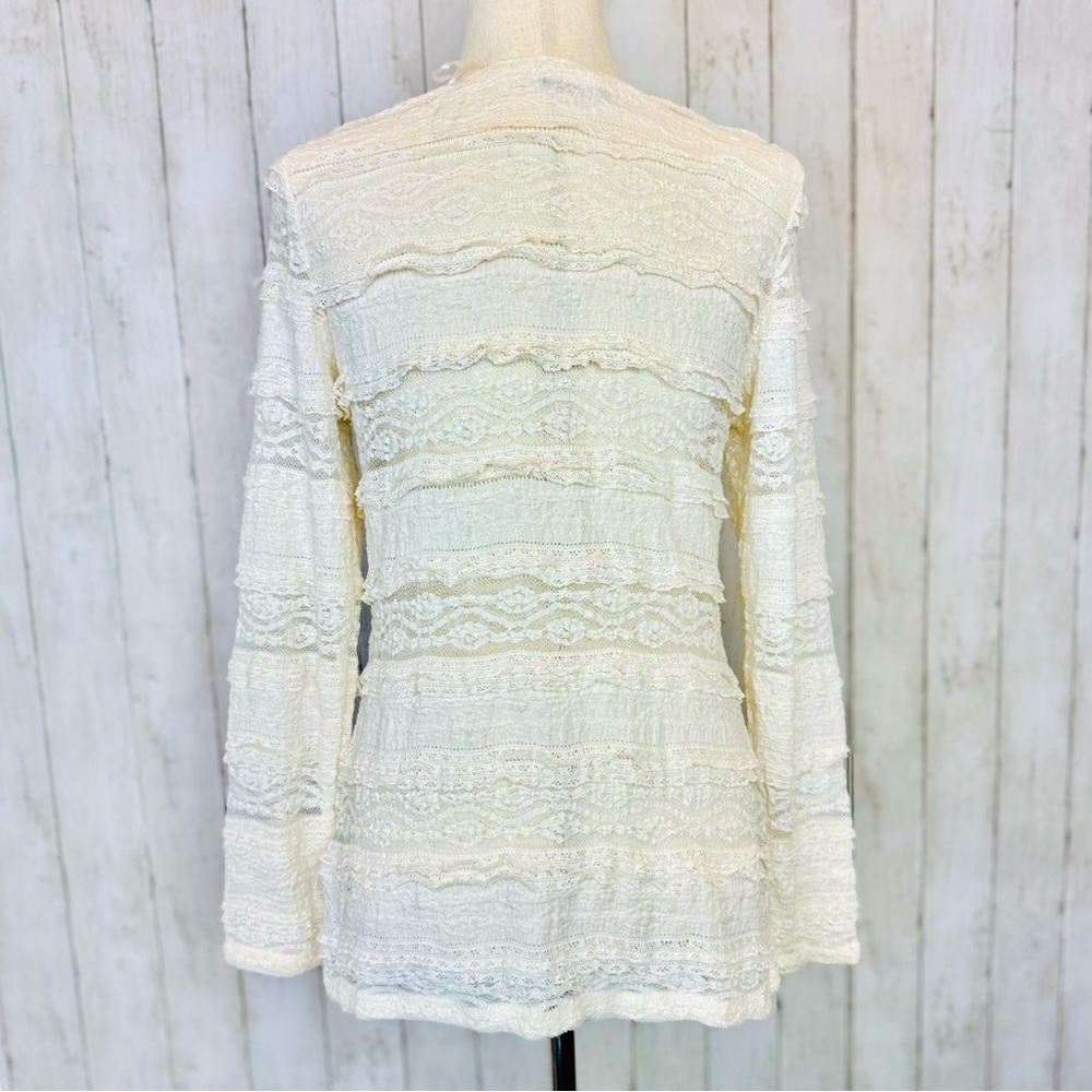 H&M | Cream Lace Long Sleeve Top - Picture 7 of 11